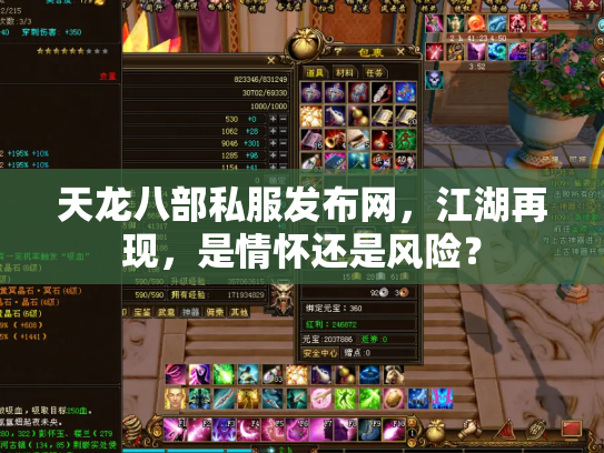 天龙八部私服发布网，江湖再现，是情怀还是风险？