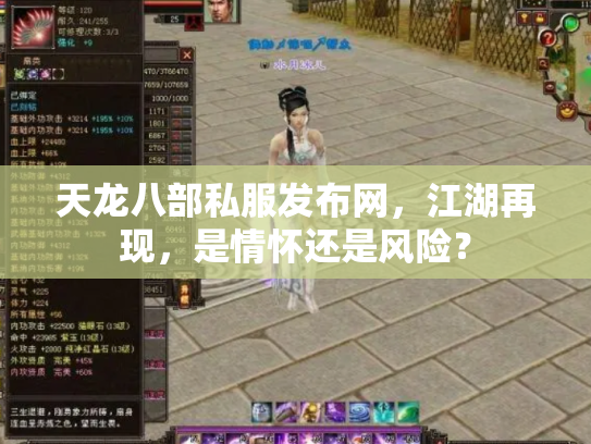 天龙八部私服发布网，江湖再现，是情怀还是风险？