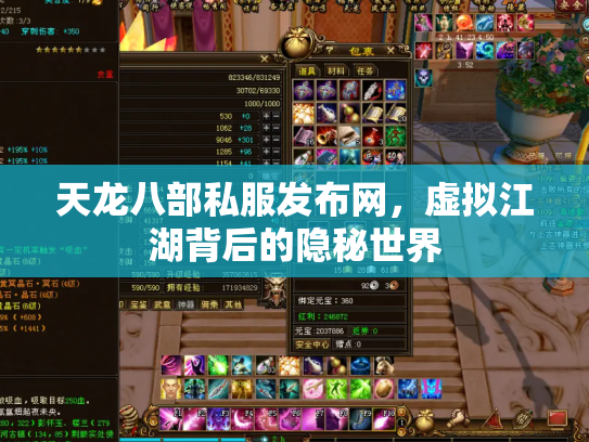 天龙八部私服发布网，虚拟江湖背后的隐秘世界