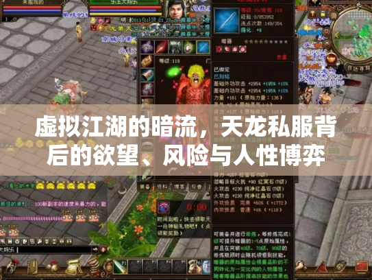 虚拟江湖的暗流，天龙私服背后的欲望、风险与人性博弈