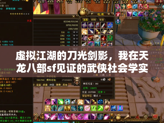 虚拟江湖的刀光剑影，我在天龙八部sf见证的武侠社会学实验
