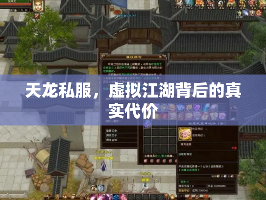 天龙私服，虚拟江湖背后的真实代价