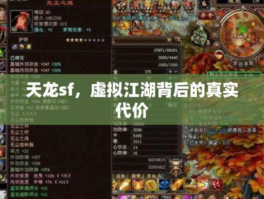 天龙sf，虚拟江湖背后的真实代价