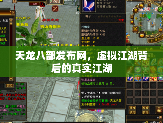 天龙八部发布网，虚拟江湖背后的真实江湖