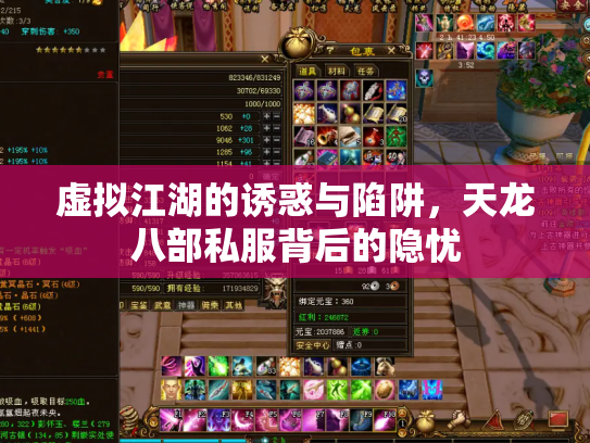 虚拟江湖的诱惑与陷阱，天龙八部私服背后的隐忧