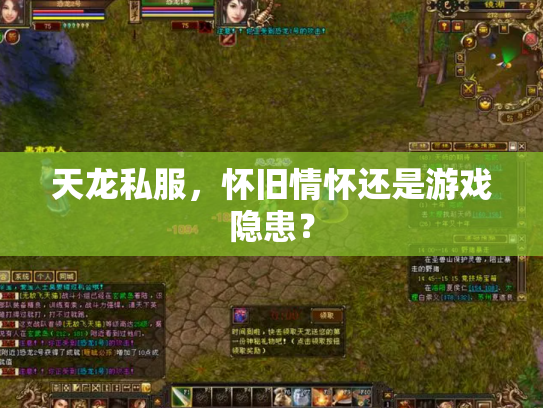 天龙私服，怀旧情怀还是游戏隐患？