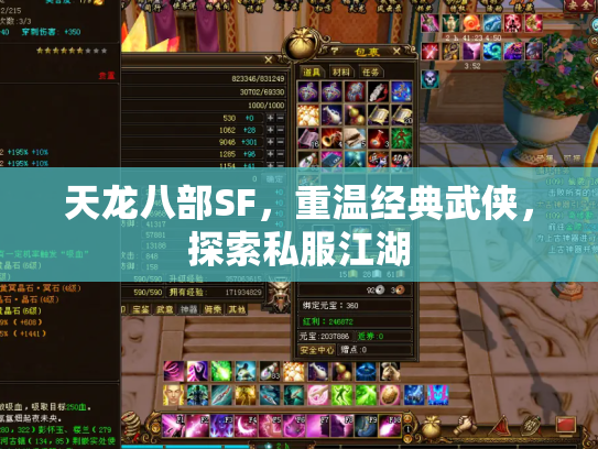 天龙八部SF，重温经典武侠，探索私服江湖
