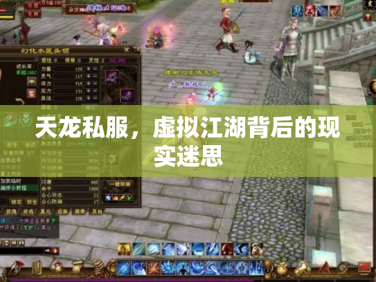 天龙私服，虚拟江湖背后的现实迷思