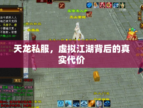 天龙私服，虚拟江湖背后的真实代价