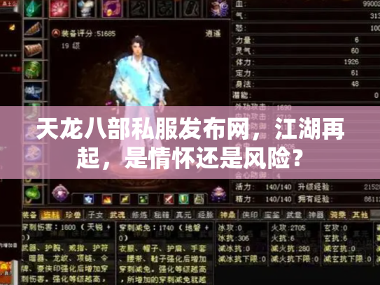天龙八部私服发布网，江湖再起，是情怀还是风险？