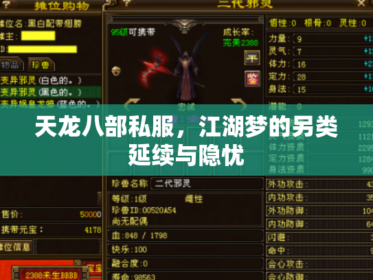天龙八部私服，江湖梦的另类延续与隐忧