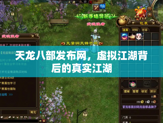天龙八部发布网，虚拟江湖背后的真实江湖