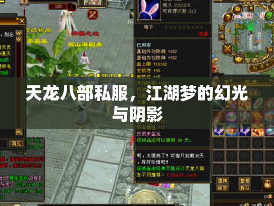 天龙八部私服，江湖梦的幻光与阴影