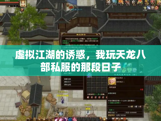 虚拟江湖的诱惑，我玩天龙八部私服的那段日子