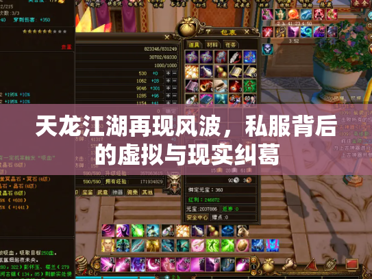 天龙江湖再现风波，私服背后的虚拟与现实纠葛