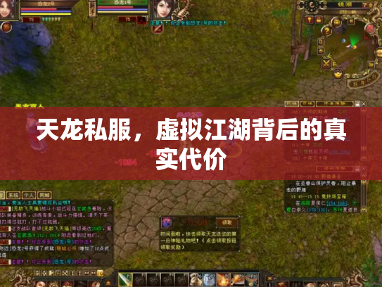 天龙私服，虚拟江湖背后的真实代价