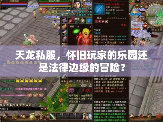 天龙私服，怀旧玩家的乐园还是法律边缘的冒险？