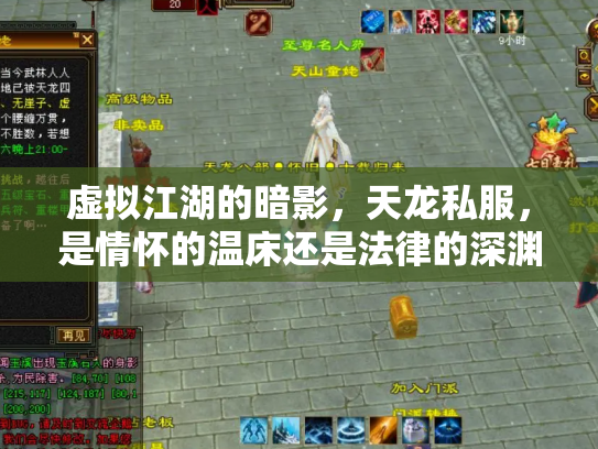 虚拟江湖的暗影，天龙私服，是情怀的温床还是法律的深渊？