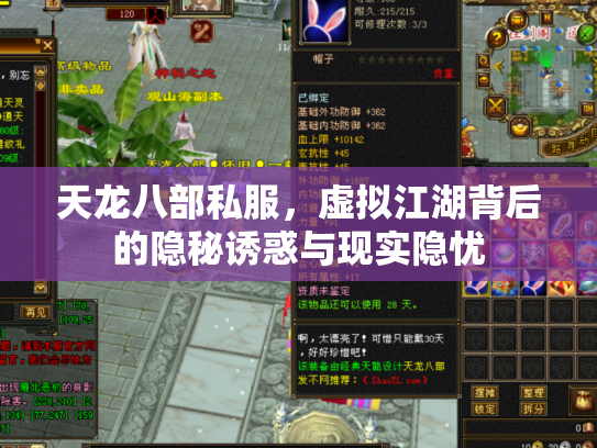 天龙八部私服，虚拟江湖背后的隐秘诱惑与现实隐忧