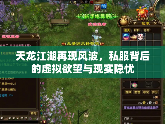天龙江湖再现风波，私服背后的虚拟欲望与现实隐忧