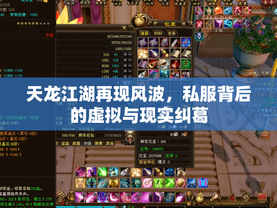天龙江湖再现风波，私服背后的虚拟与现实纠葛