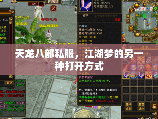 天龙八部私服，江湖梦的另一种打开方式