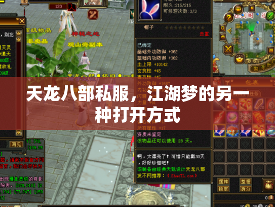 天龙八部私服，江湖梦的另一种打开方式