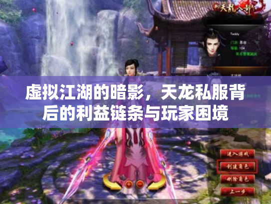虚拟江湖的暗影，天龙私服背后的利益链条与玩家困境