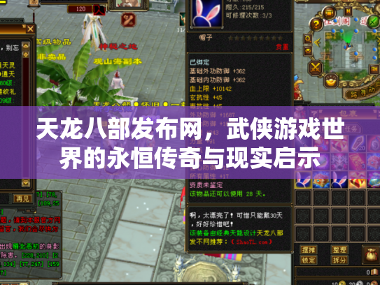 天龙八部发布网，武侠游戏世界的永恒传奇与现实启示