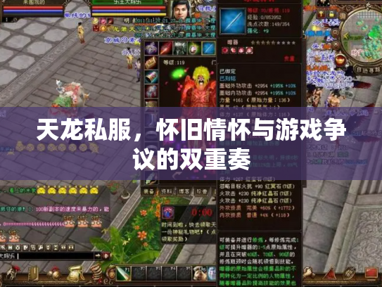 天龙私服，怀旧情怀与游戏争议的双重奏