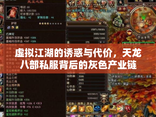 虚拟江湖的诱惑与代价，天龙八部私服背后的灰色产业链