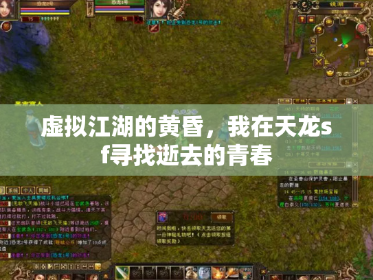 虚拟江湖的黄昏，我在天龙sf寻找逝去的青春