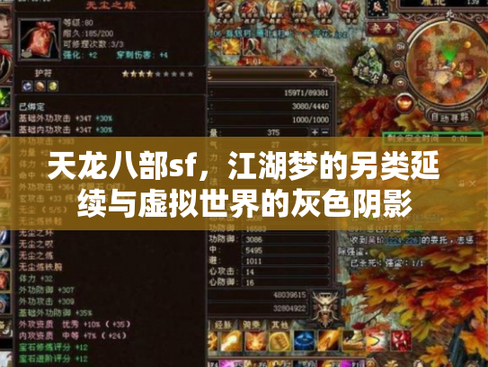 天龙八部sf，江湖梦的另类延续与虚拟世界的灰色阴影