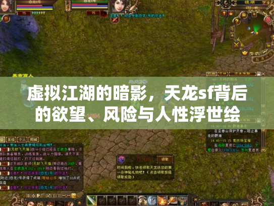 虚拟江湖的暗影，天龙sf背后的欲望、风险与人性浮世绘