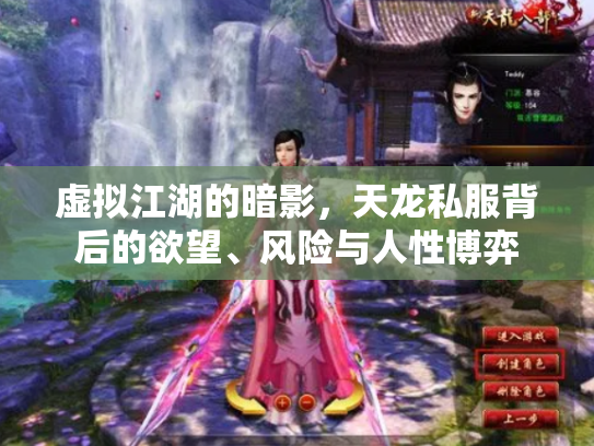 虚拟江湖的暗影，天龙私服背后的欲望、风险与人性博弈