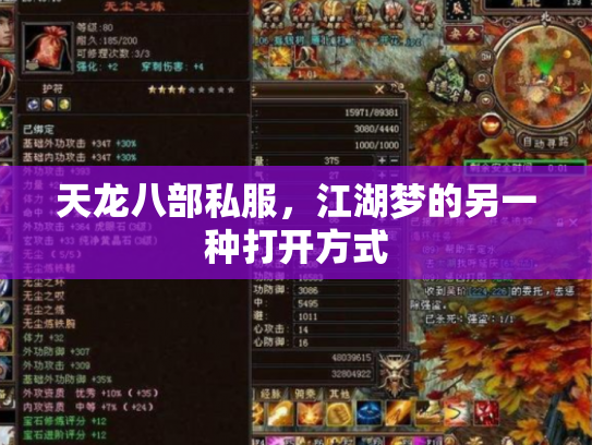 天龙八部私服，江湖梦的另一种打开方式