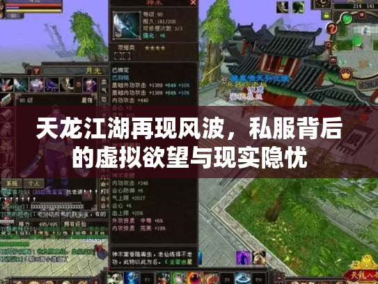 天龙江湖再现风波，私服背后的虚拟欲望与现实隐忧