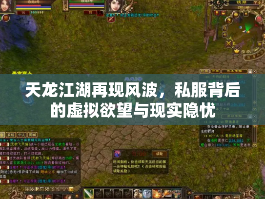 天龙江湖再现风波，私服背后的虚拟欲望与现实隐忧