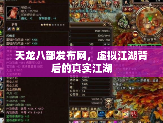 天龙八部发布网，虚拟江湖背后的真实江湖