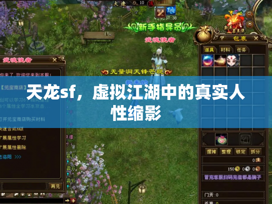 天龙sf，虚拟江湖中的真实人性缩影