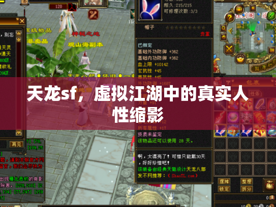天龙sf，虚拟江湖中的真实人性缩影