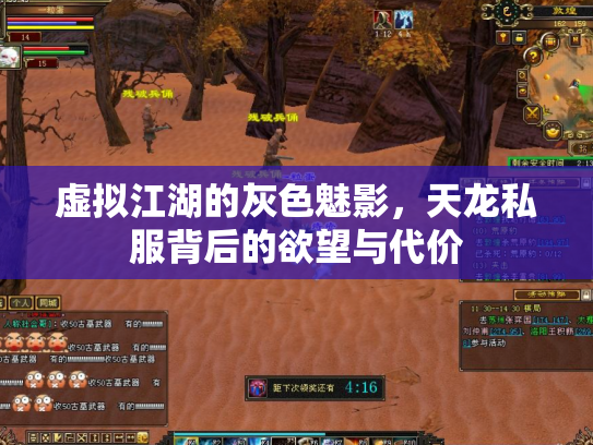 虚拟江湖的灰色魅影，天龙私服背后的欲望与代价