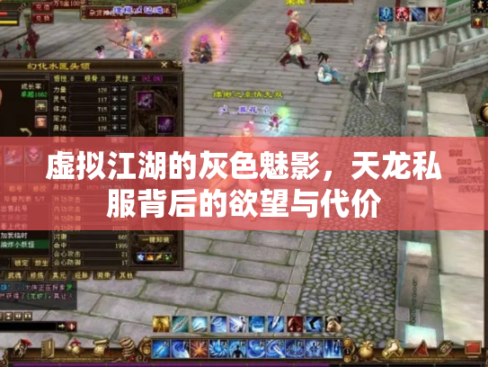 虚拟江湖的灰色魅影，天龙私服背后的欲望与代价