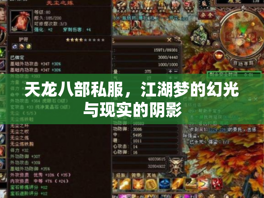 天龙八部私服，江湖梦的幻光与现实的阴影