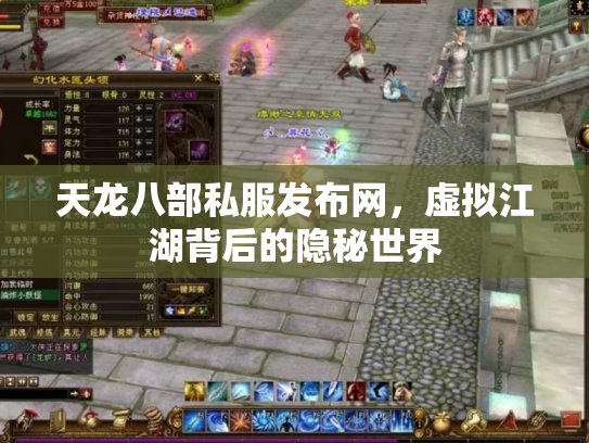 天龙八部私服发布网，虚拟江湖背后的隐秘世界