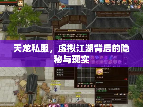 天龙私服，虚拟江湖背后的隐秘与现实
