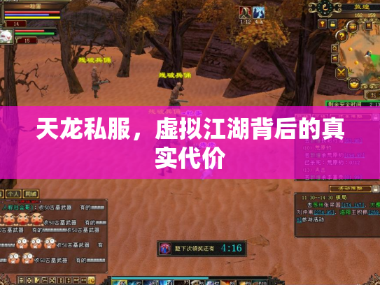天龙私服，虚拟江湖背后的真实代价