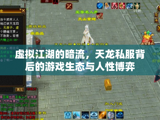 虚拟江湖的暗流，天龙私服背后的游戏生态与人性博弈