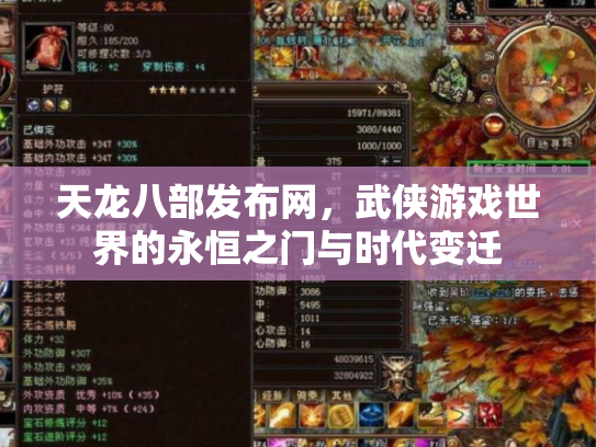 天龙八部发布网，武侠游戏世界的永恒之门与时代变迁