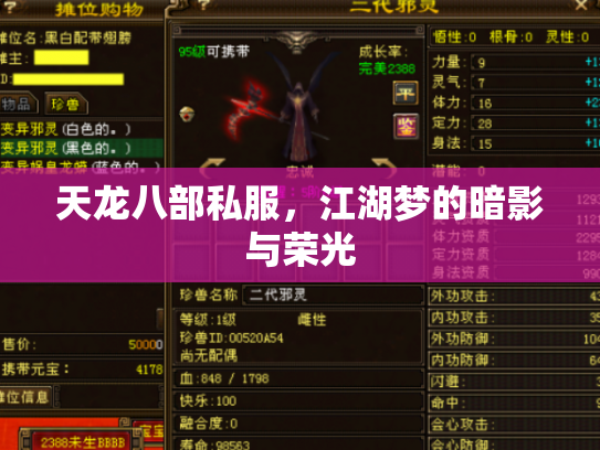 天龙八部私服，江湖梦的暗影与荣光